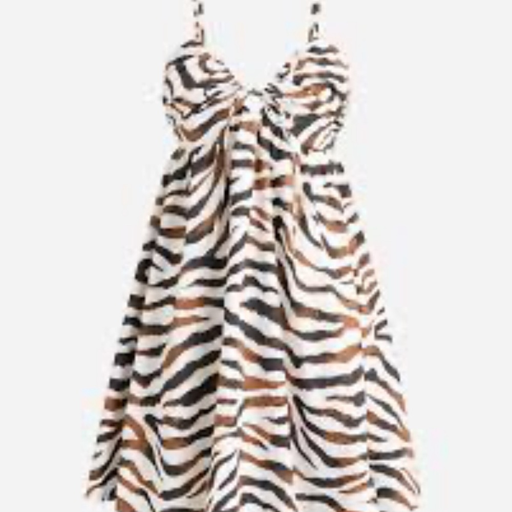 Brand new with tags J.Crew keyhole zebra dress